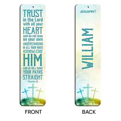 Lean Not On Your Own Understanding - Unique Personalized Wooden Bookmarks HN34