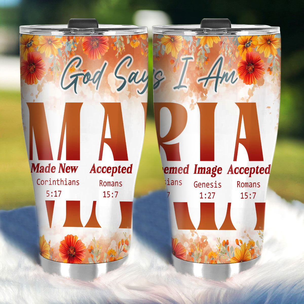 God Says I Am | Personalized Stainless Steel Tumbler JSSSTPT2785T
