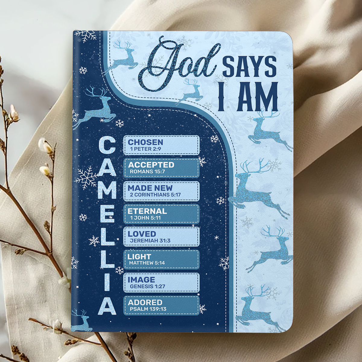 God Says I Am | Personalized Leather Cover Notebook