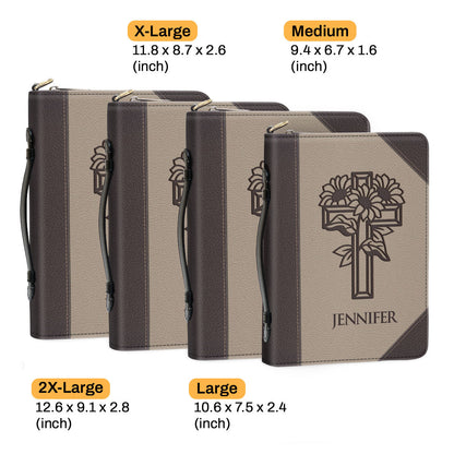 We Love Because He First Loved Us - Meaningful Personalized Bible Cover BC18