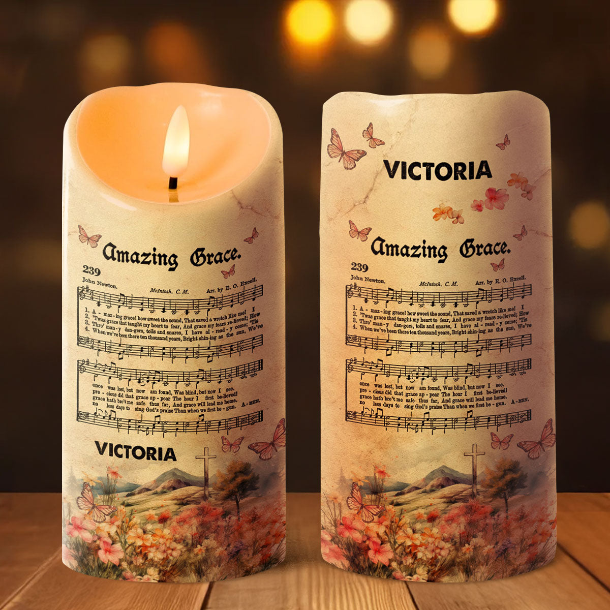 Amazing Grace | Personalized Flameless LED Candle