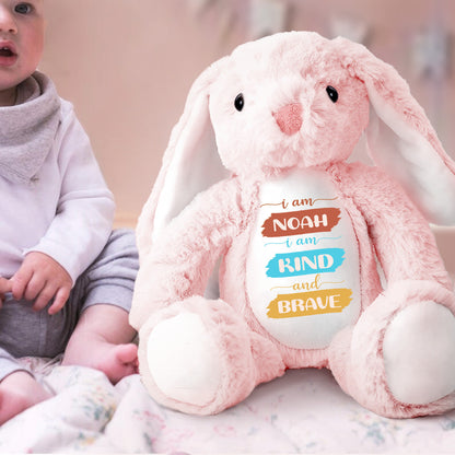 I Am Kind And Brave | Personalized Stuffed Bunny