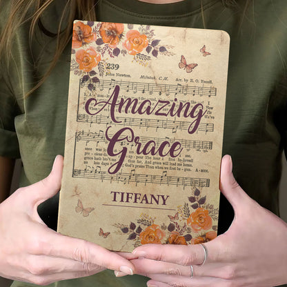 Amazing Grace | Personalized Leather Cover Notebook