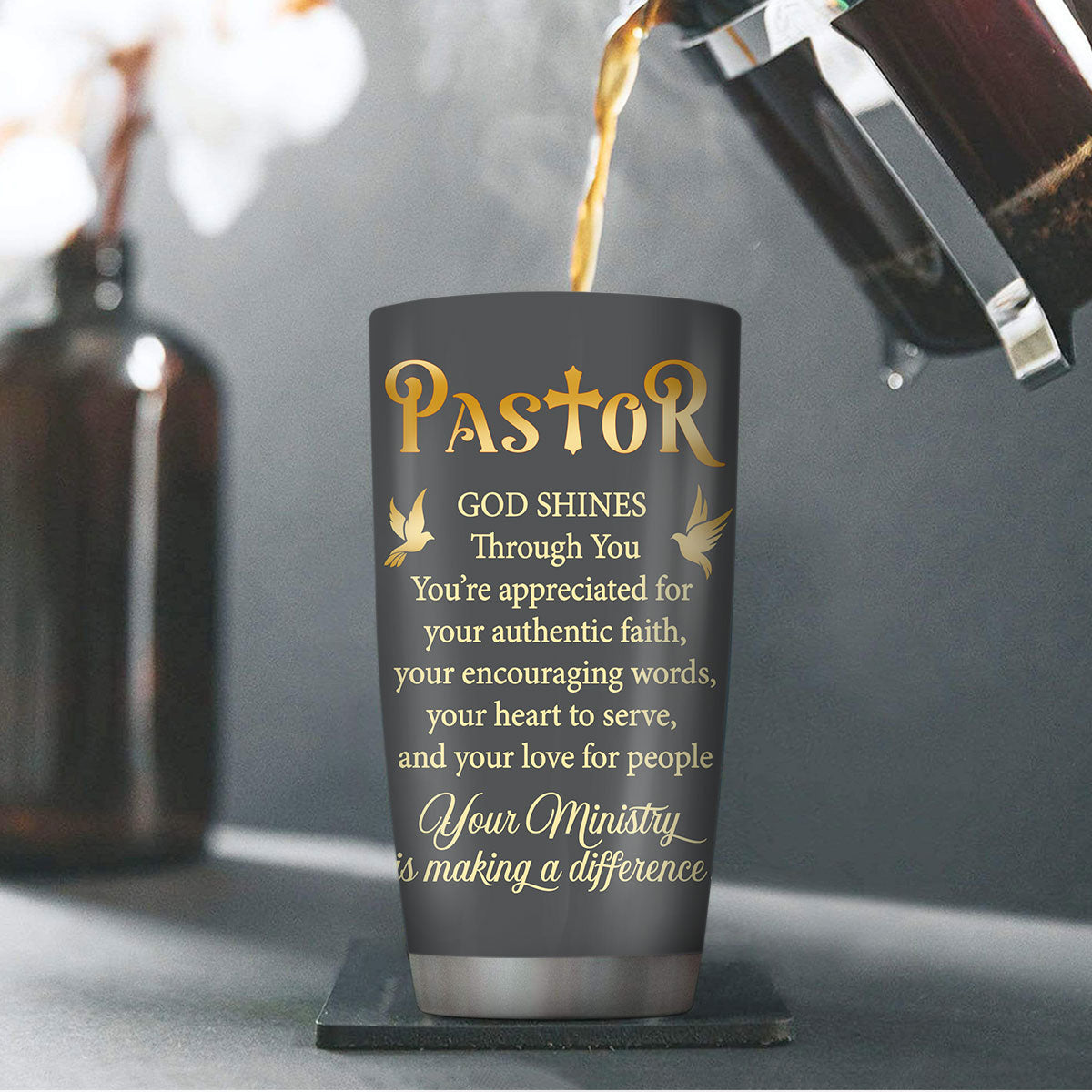 Jesuspirit | Christian Faith Gifts | Stainless Steel Tumbler | Grace And Peace  SSTNAM1003B