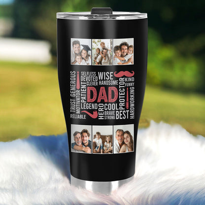 Dad Hero Handsome | Personalized Stainless Steel Tumbler JSSSTT44