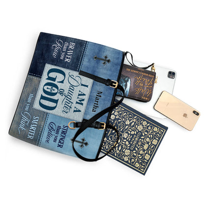 Jesuspirit | Personalized Leather Tote Bag | Religious Gift For Worship Friends LLTBM764