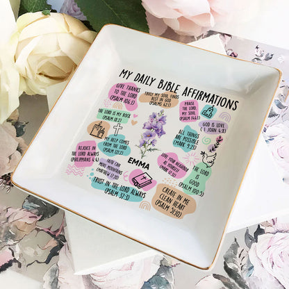 My Daily Bible Affirmations | Personalized Jewelry Dish