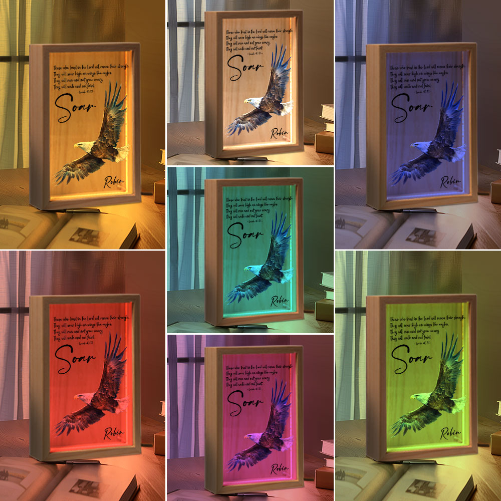 Jesuspirit Personalized Frame Light Box | Those Who Trust In The Lord Will Renew Their Strength FLBM06