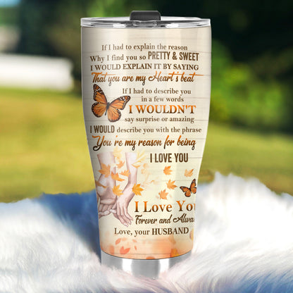 To My Wife | Personalized Stainless Steel Tumbler JSSSTPTN1375L