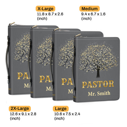 Jesuspirit | Thank You Pastor  | Personalized Zippered Bible Cover With Handle | Christian Inspirational Gifts For Pastor BCNAM1002B