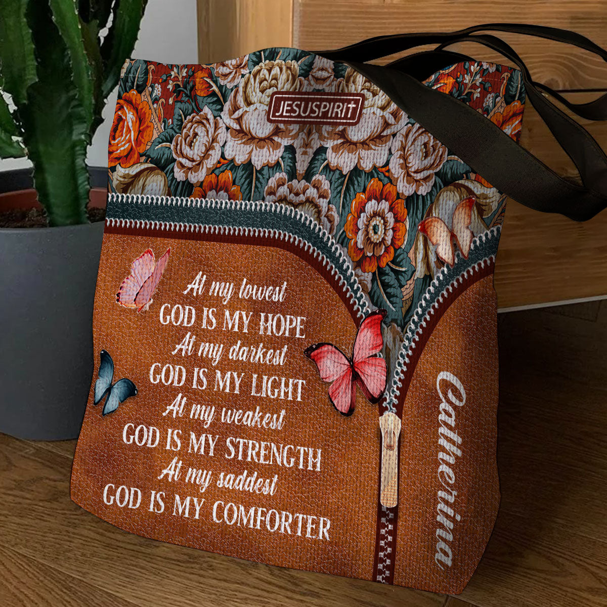 At My Darkest God Is My Light - Lovely Personalized Tote Bag AM282