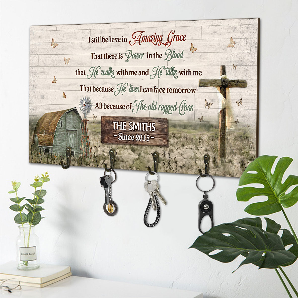 Amazing Grace | Personalized Key Holder JSUWKHCSPHA1722M