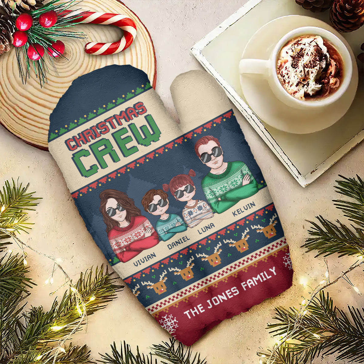 Christmas Crew | Personalized Warm Mittens JSWMPHN2249M