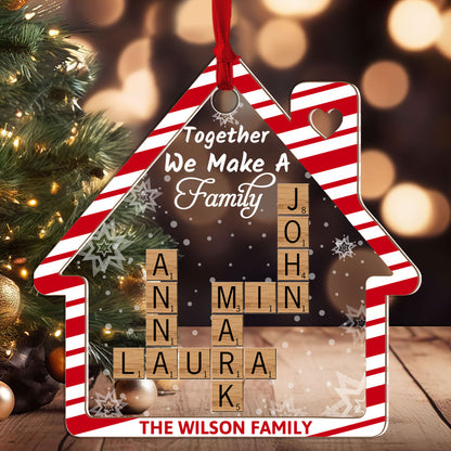 Together We Make A Family | Personalized Wood & Acrylic Ornament