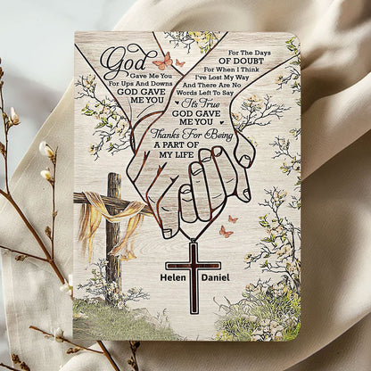 God Gave Me You | Personalized Leather Cover Notebook