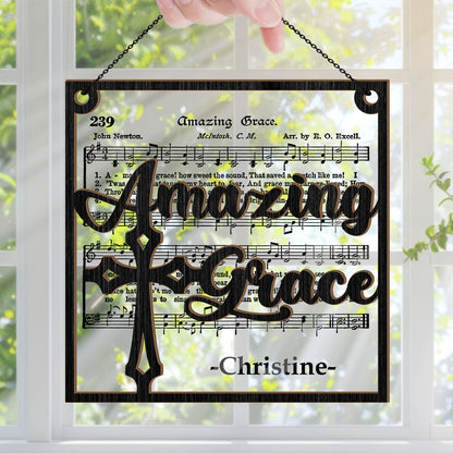 Amazing Grace | Personalized Window Hanging Suncatcher JSWHSCPT1611M