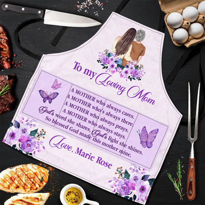 To My Loving Mom | Personalized Apron With Pocket