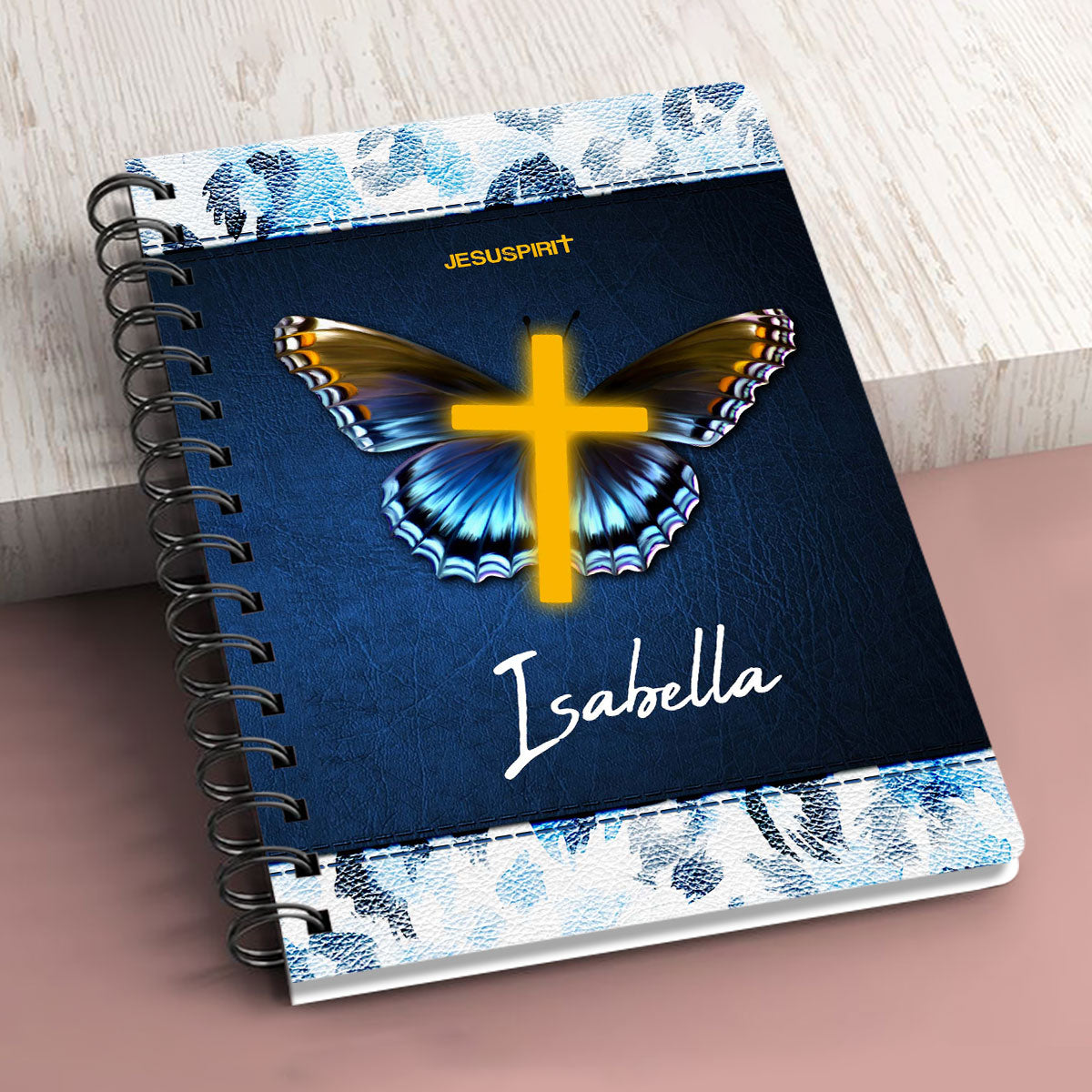 Jesuspirit Personalized Spiral Journal | Matthew 19:26 | With God All Things Are Possible | Scripture Gifts For Christian People SJHN668
