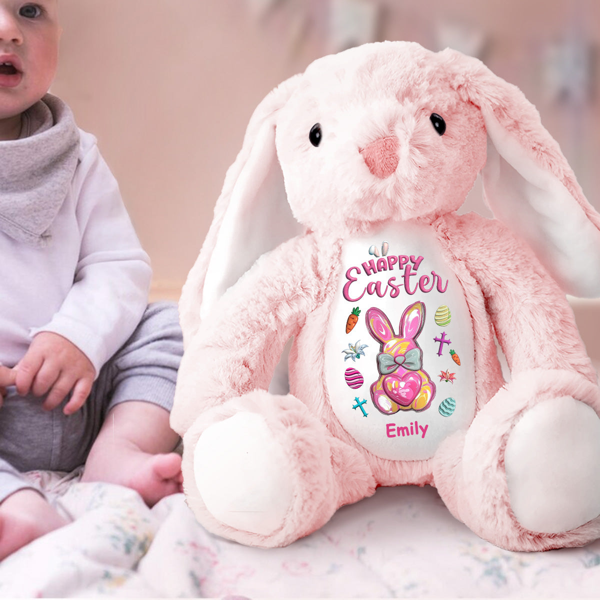 Happy Easter | Personalized Stuffed Bunny