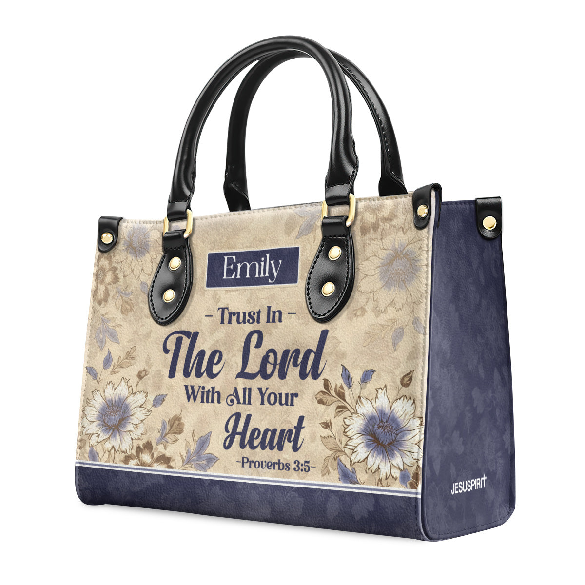 Trust In The Lord | Personalized Leather Handbag JSLHBTTN915M