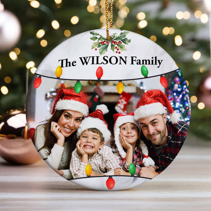 Family Definition | Personalized Round Shaped Ceramic Ornament JSRSCOPT2752L