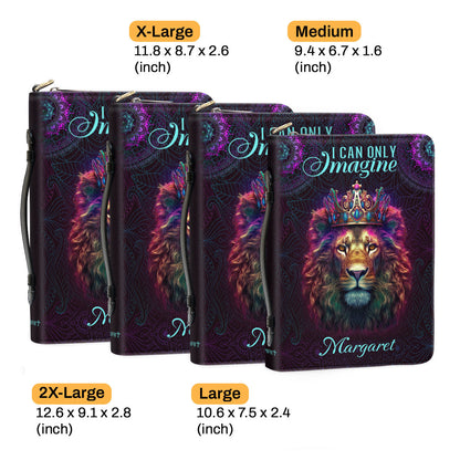 Jesuspirit | Personalized Bible Cover With Handle | Spiritual Gift For Christian People | Lion I Can Only Imagine BCM736