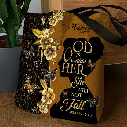 Jesuspirit| Personalized Christian Tote Bag | God Is Within Her TBM747