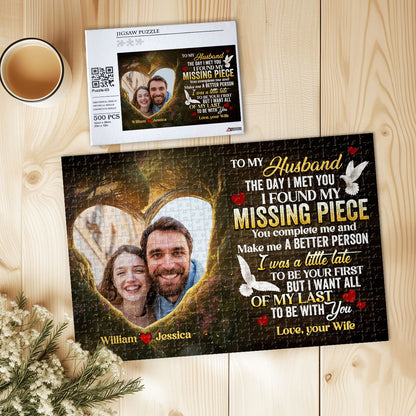 You Are My Missing Piece | Personalized Rectangle Jigsaw Puzzle JSJPPTN1656TA