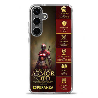 Armor Of God  | Personalized Clear Silicone Phone Case