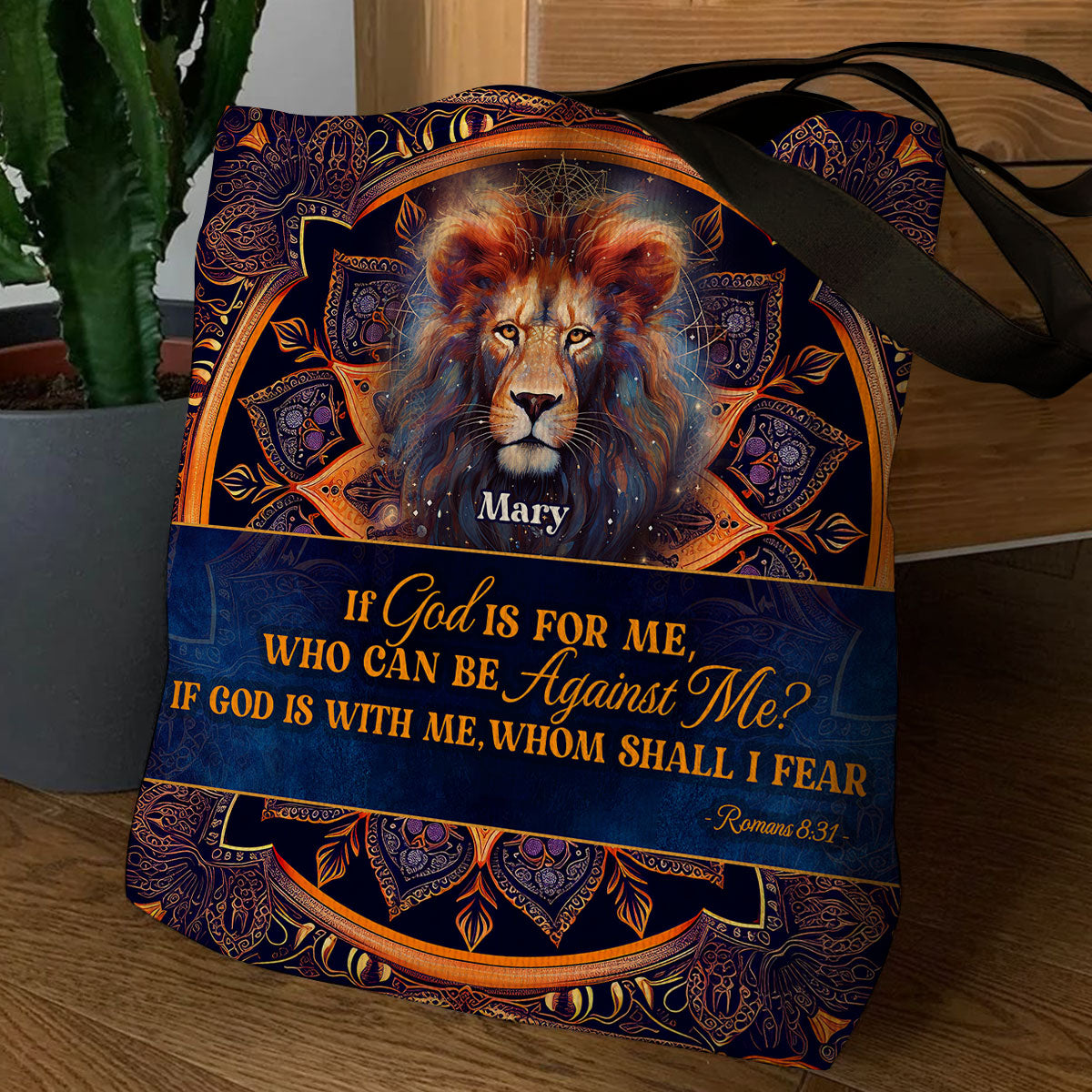 Jesuspirit Personalized Christian Tote Bag | If God Is For Me TBM751