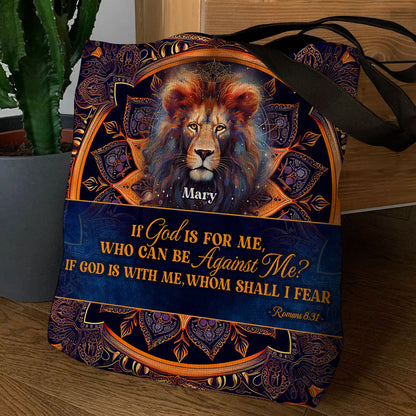 Jesuspirit Personalized Christian Tote Bag | If God Is For Me TBM751