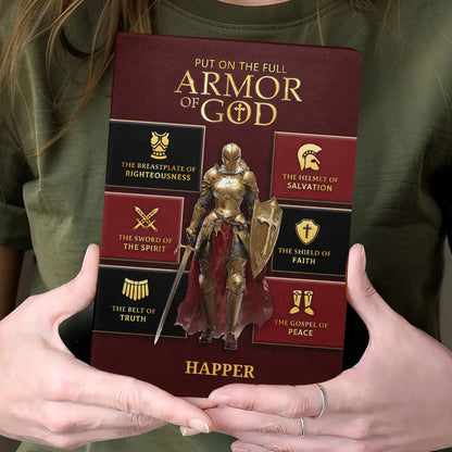 Armor Of God | Personalized Leather Cover Notebook