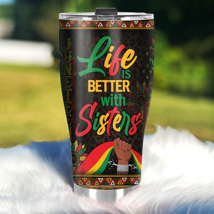 Life Is Better With Sisters | Personalized Stainless Steel Tumbler JSSSTH872