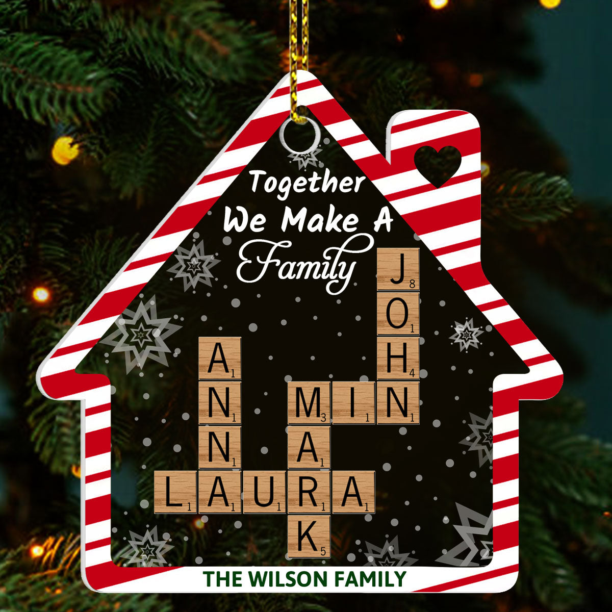 Together We Make A Family | Personalized 1-Side Acrylic Ornament