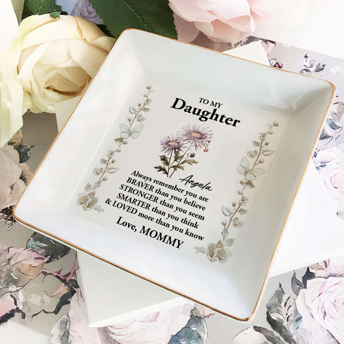 To My Daughter | Personalized Jewelry Dish