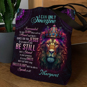 Jesuspirit| Personalized Christian Tote Bag | Lion I Can Only Imagine TBM736