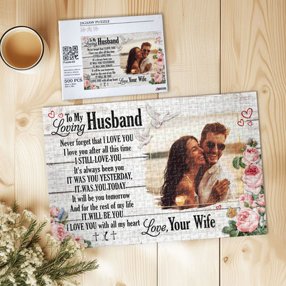 To My Loving | Personalized Rectangle Jigsaw Puzzle JSJPPT1631M