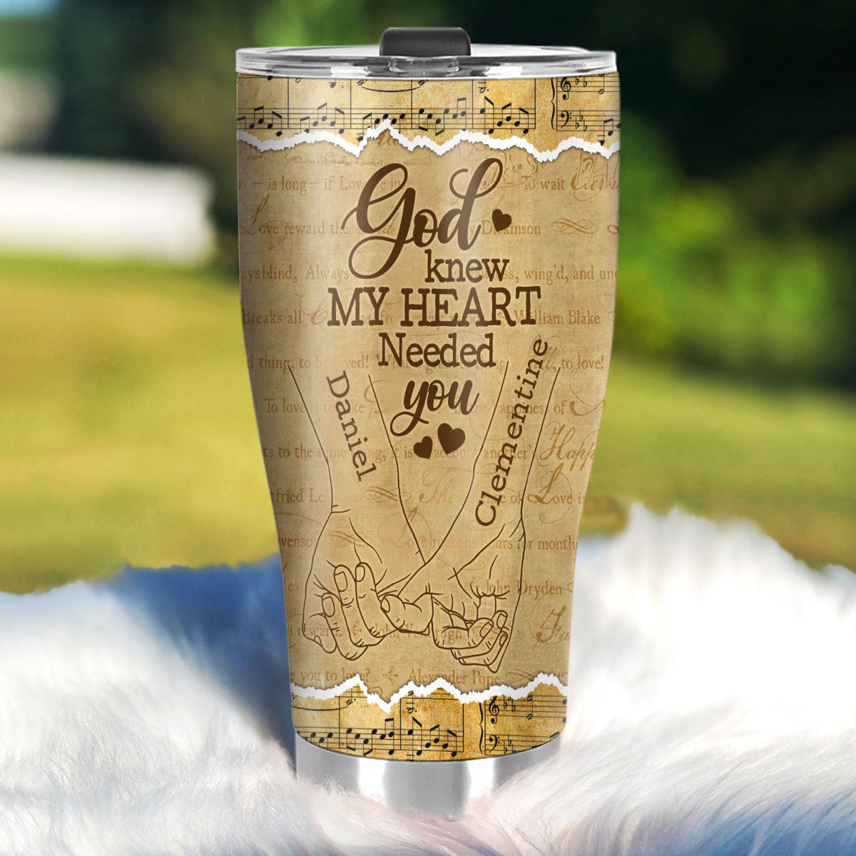 God Knew My Heart Needed You | Personalized Stainless Steel Tumbler