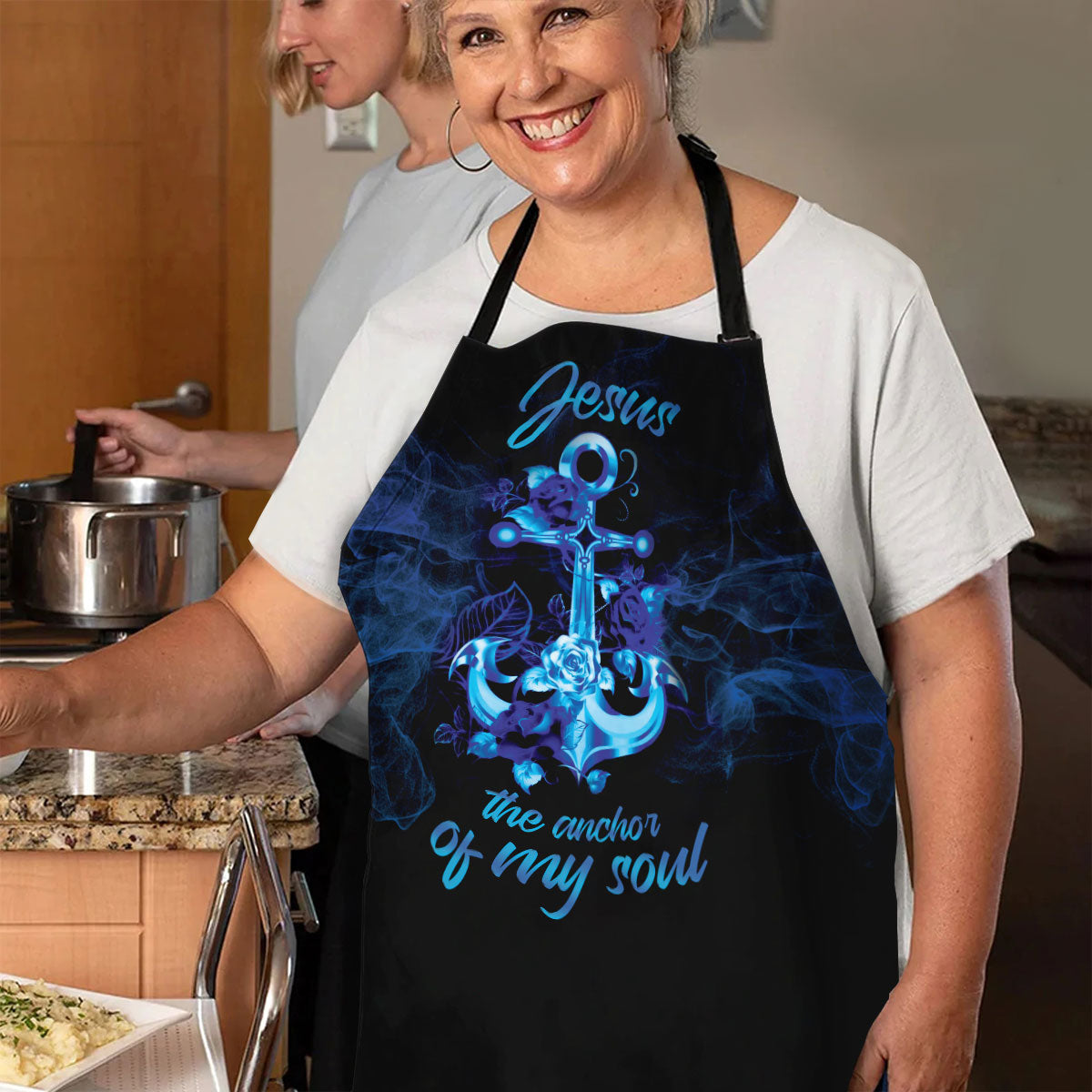 Apron With Adjustable Neck Strap | Jesus The Anchor Of My Soul