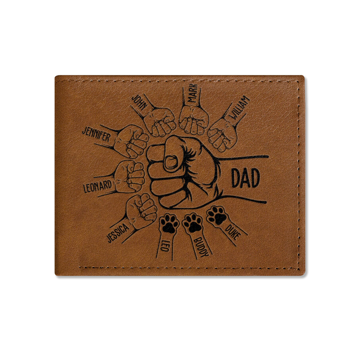 Best Dad Ever | Personalized Folded Wallet For Men JSLFWH860