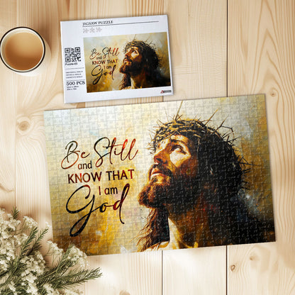 Be Still And Know That I Am God | Rectangle Jigsaw Puzzle JPHN204