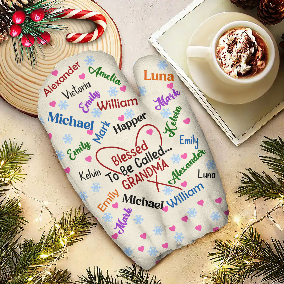 Blessed To Be Called Grandma | Personalized Warm Mittens JSWMPT2246D