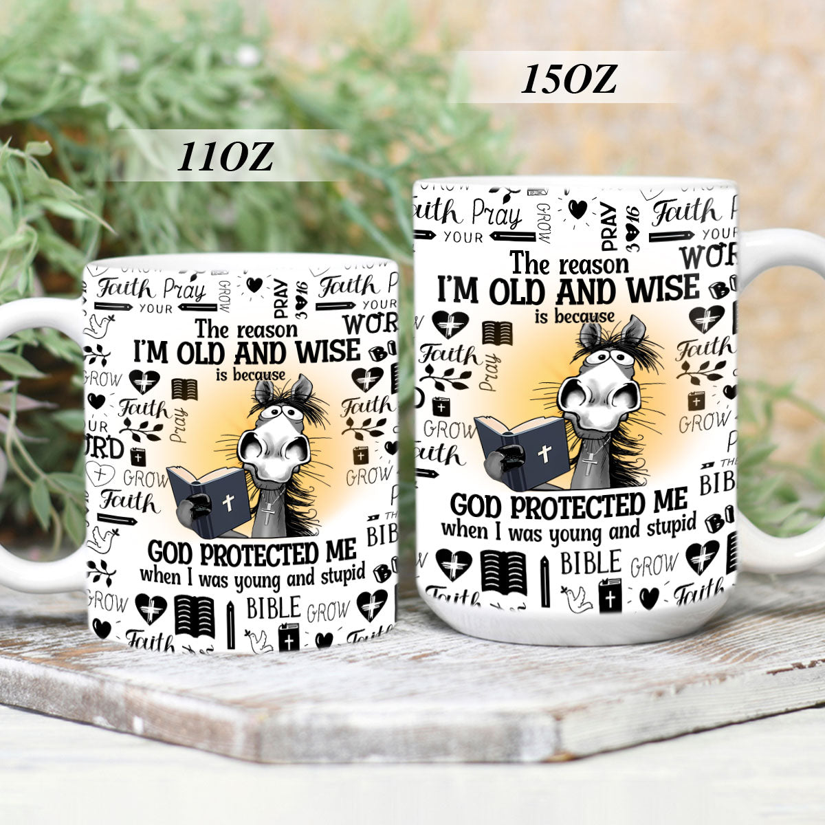 God Protected Me - Awesome White Ceramic Mug CCMNAHN1001A