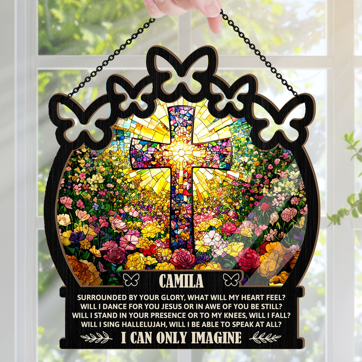 I Can Only Imagine | Personalized Window Hanging Suncatcher JSWHSCPT2495M