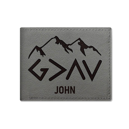 God Is Greater Than The Highs And Lows | Personalized Folded Wallet For Men JSLFWH863