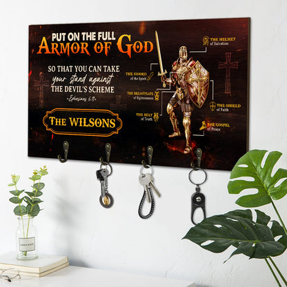 Put On The Full Armor Of God | Personalized Key Holder JSUWKHCSPT1744TA