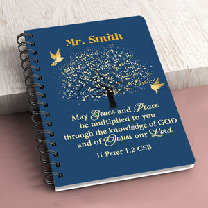 Jesuspirit  | Religious Gift For Christian People | Grace And Peace  | Personalized Spiral Journal SJNAM1003A