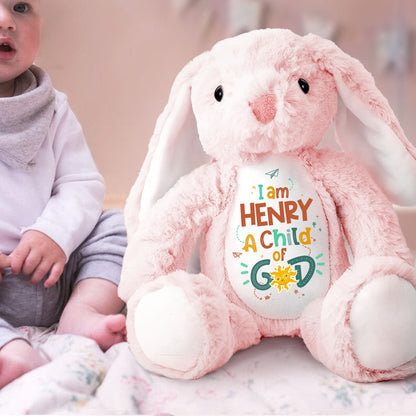 I Am A Child Of God | Personalized Stuffed Bunny