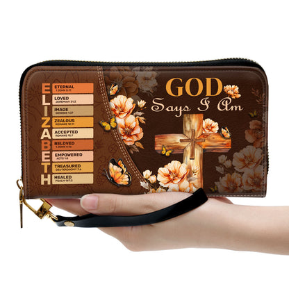 God Says I Am | Personalized Clutch Purse