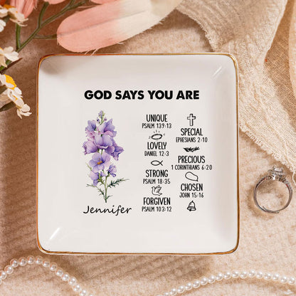 Birth Month | Personalized Jewelry Dish JSJDPT1816M